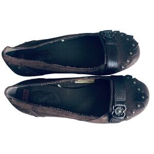 London Underground Women's 9 Steampunk Retro Kitten Heel Suede Leather Brown